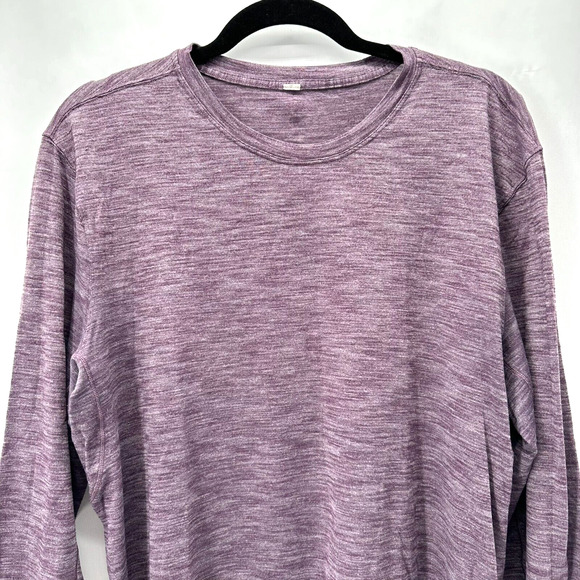 Lululemon Fresh Move Shirt Purple Space Dye Size XL Gorpcore Preppy Anti Odor - Picture 3 of 8